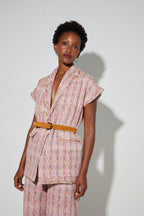 Veste Anouk Tissage Italien Echo Rose - Tweed