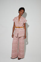 Veste Anouk Tissage Italien Echo Rose - Tweed