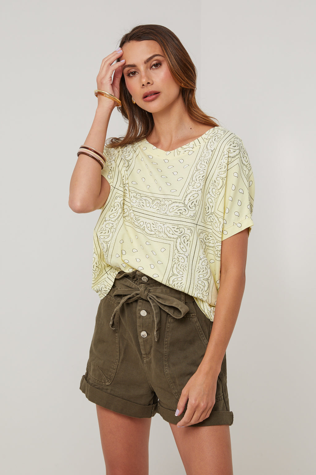 Bandana T-Shirt - Yellow - Women