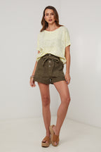 Bandana T-Shirt - Yellow - Women