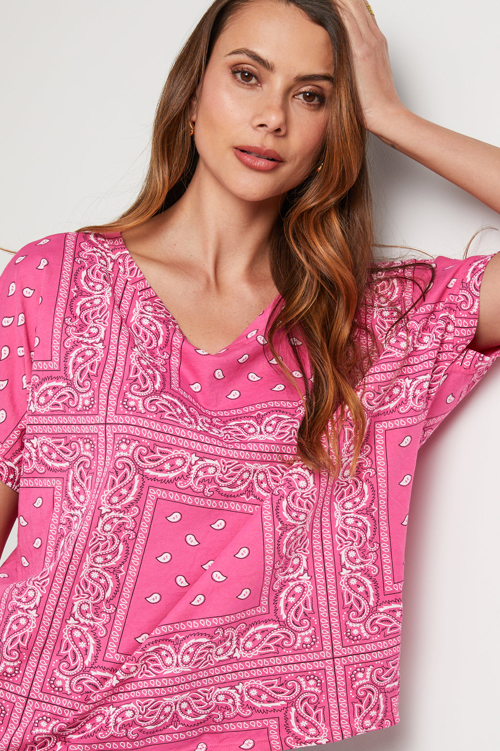 Bandana T-Shirt - Pink - Women