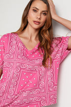 Bandana T-Shirt - Pink - Women