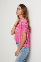 Bandana T-Shirt - Pink - Women