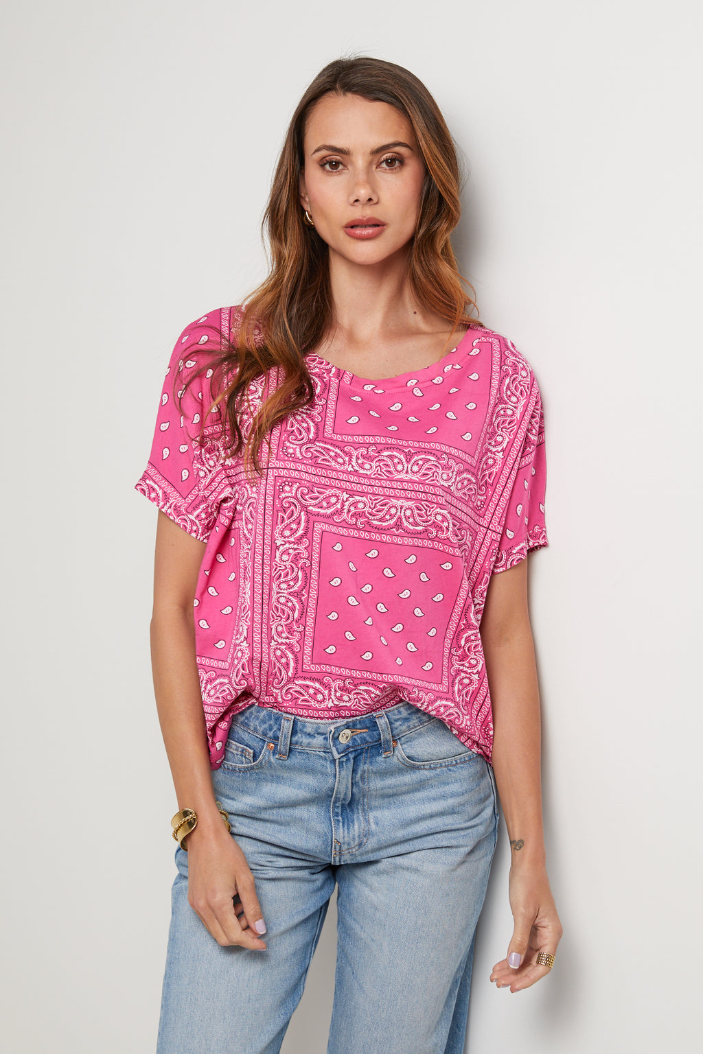 Bandana T-Shirt - Pink - Women