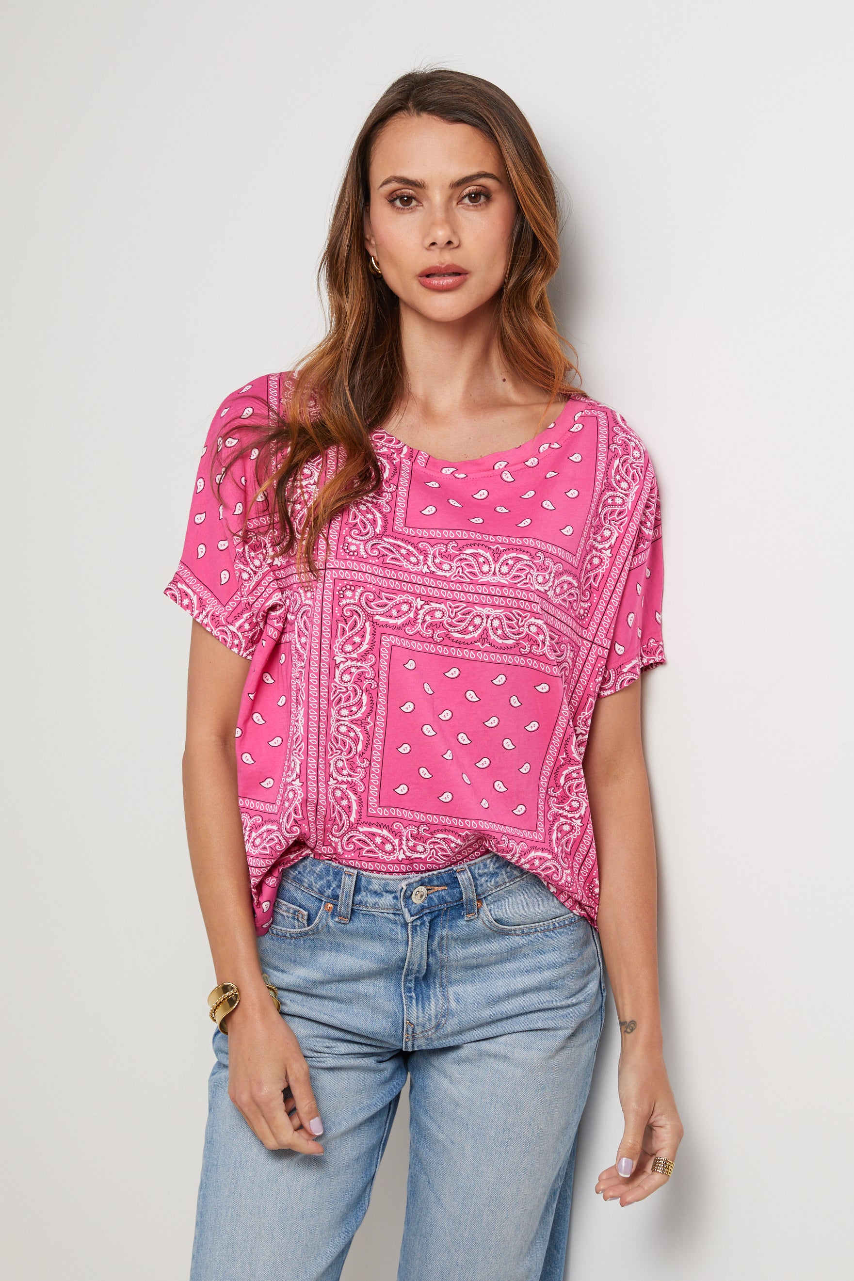 Bandana T-Shirt - Pink - Women