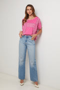Bandana T-Shirt - Pink - Women