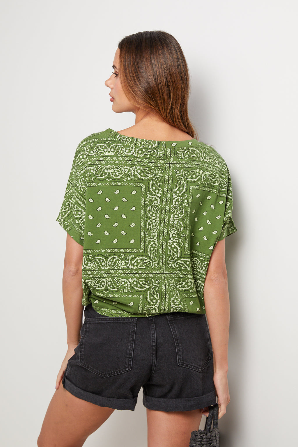 Bandana T-Shirt - Green - Women