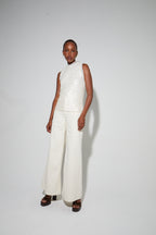 Top Foxy En Sequins Blanc, Fabriqué En Italie