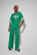 Charlie Lace Green Print College Pants