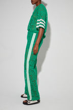 Charlie Lace Green Print College Pants