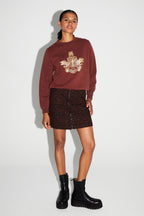 Minifalda Lana Jacquard Léo hecha en Italia