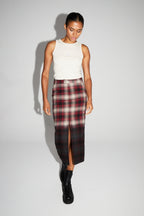 Maxi Skirt Moara Tartan Tie And Dye Made In Italy