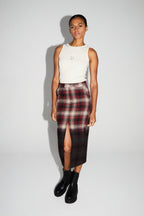 Maxi Skirt Moara Tartan Tie And Dye Made In Italy