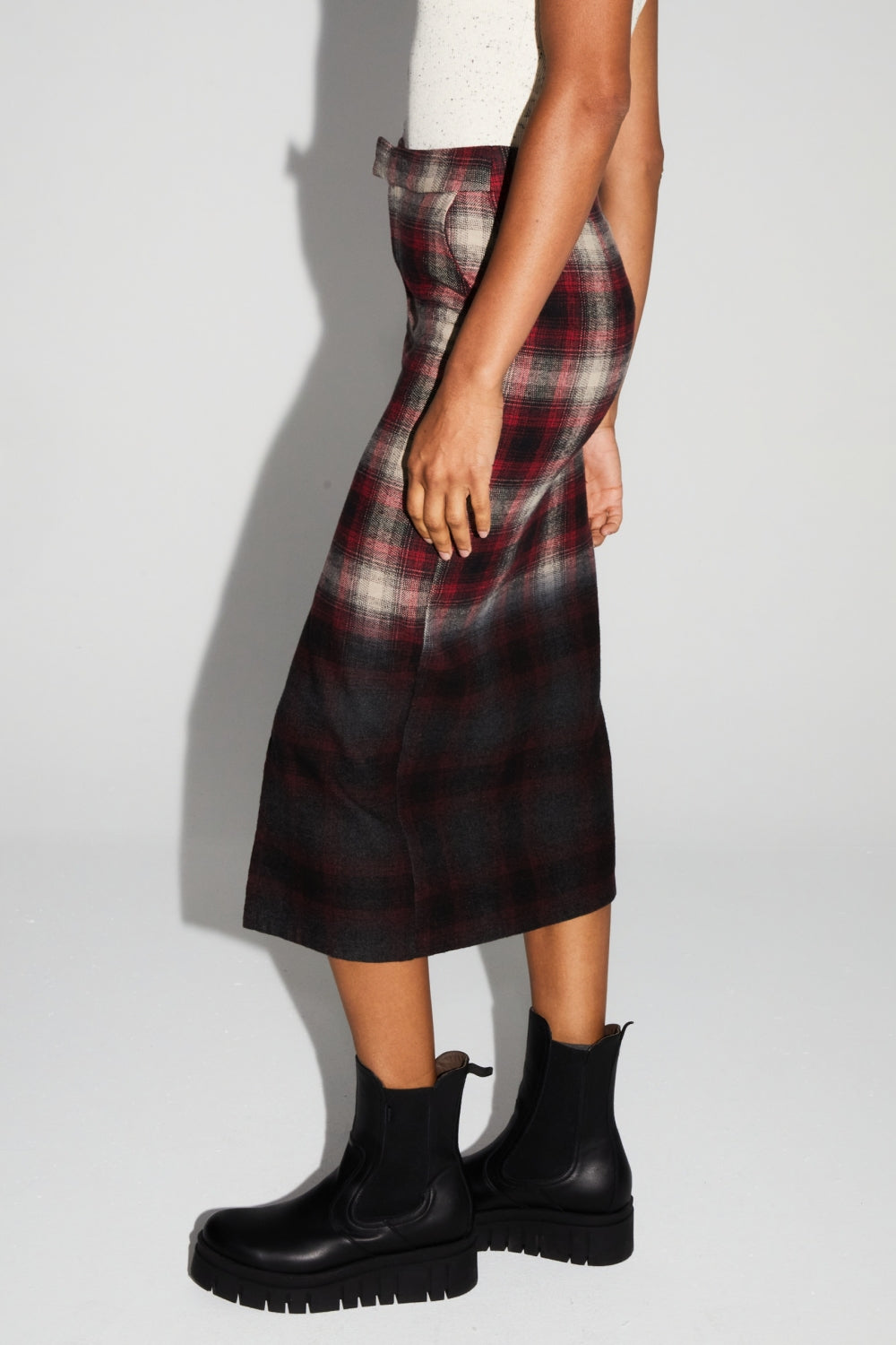 Maxi Skirt Moara Tartan Tie And Dye Made In Italy