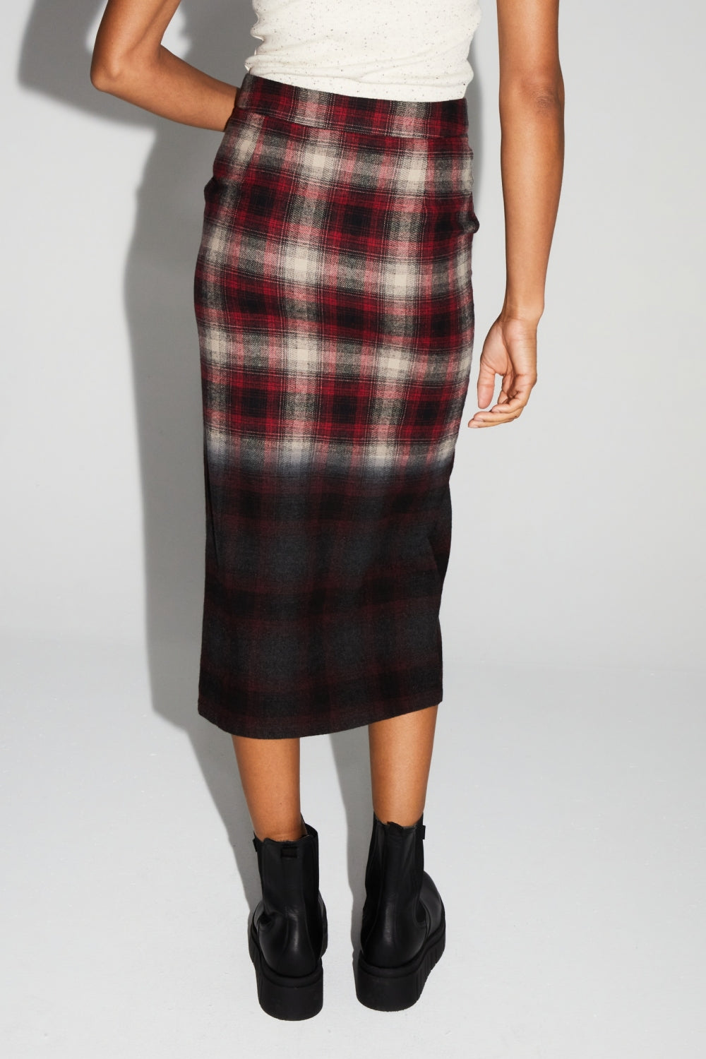 Maxi Skirt Moara Tartan Tie And Dye Made In Italy