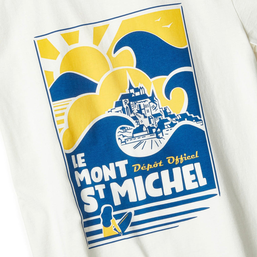 Timel Surf Print T-Shirt - Yellow - Men