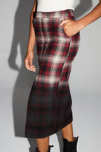 Maxi Skirt Moara Tartan Tie And Dye Made In Italy