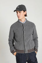 Goldi Lamb's Wool Cardigan - Grey - Men