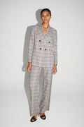Clark Houndstooth Red Trousers Made in Italy