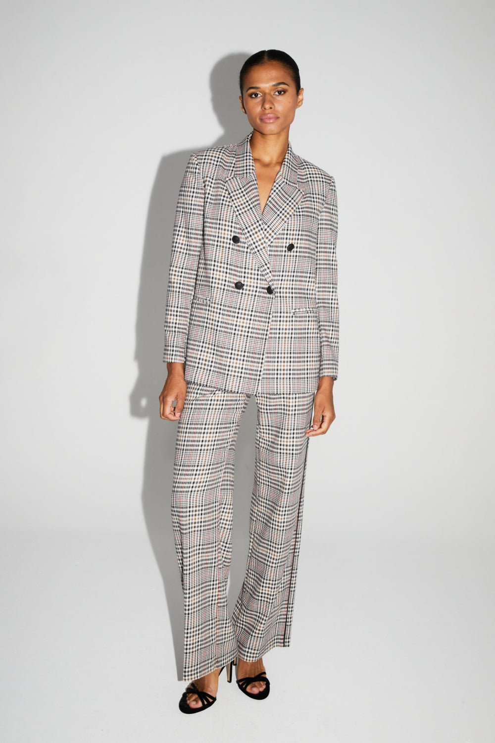 Clark Houndstooth Red Trousers Made in Italy