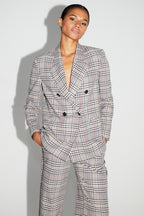 Clark Houndstooth Red Trousers Made in Italy