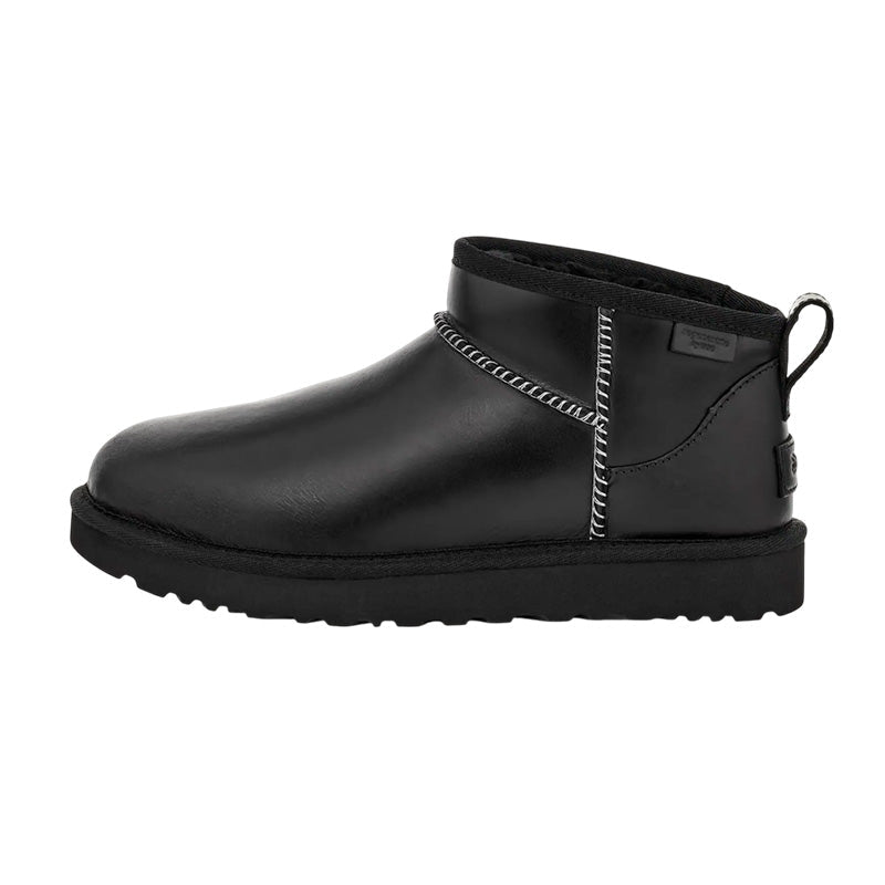 Boots Ugg Classic Ultra Mini Leather - Negro