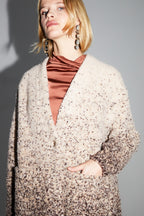 Doriane Bouclettes Chocolate Gradient Jacket Made In Italy