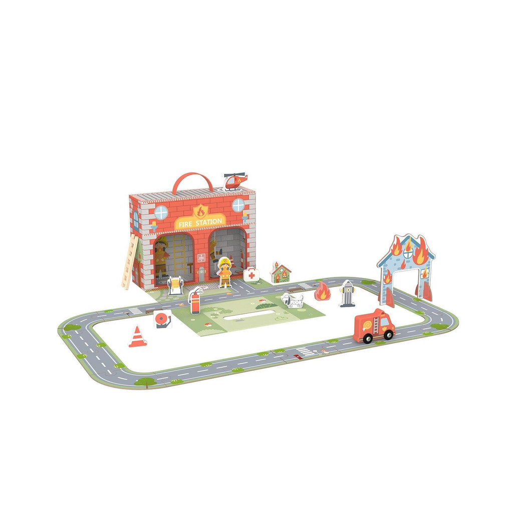 Portable Fire Station Playset