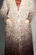 Doriane Bouclettes Chocolate Gradient Jacket Made In Italy