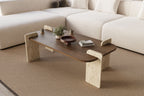 Leapiri - Mesa de Centro - Walnut/Travertine