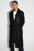 Alberto Eclat Coat Black Made In Italy