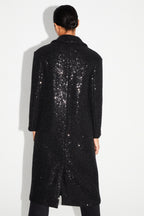 Alberto Eclat Coat Black Made In Italy