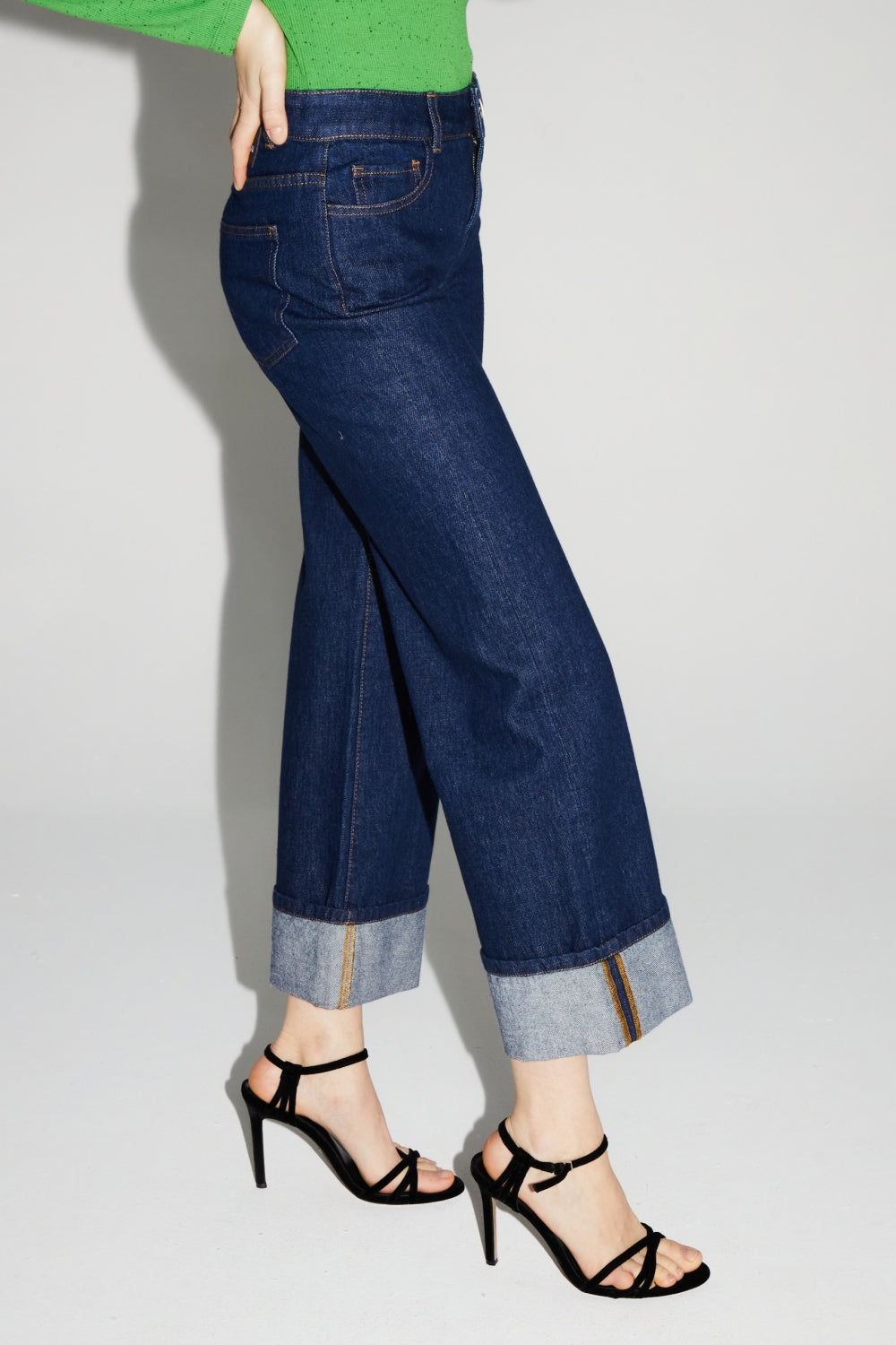 Kate Straight Raw Blue Denim Made In Portugal
