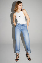 Denim Kate Straight Light Blue Fabriqué Au Portugal