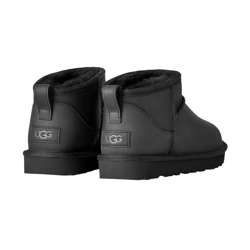Botas Ugg W Classic Ultra Mini Leather - Negro