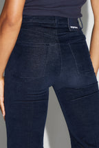 Denim Stevie Flare Velvet Navy Fabriqué Au Portugal