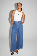 Denim Swiggy Palazzo Medium Blue Made In Portugal