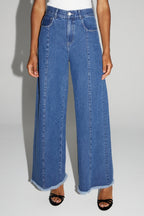 Denim Swiggy Palazzo Medium Blue Made In Portugal