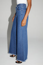 Denim Swiggy Palazzo Medium Blue Made In Portugal