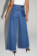 Denim Swiggy Palazzo Medium Blue Made In Portugal