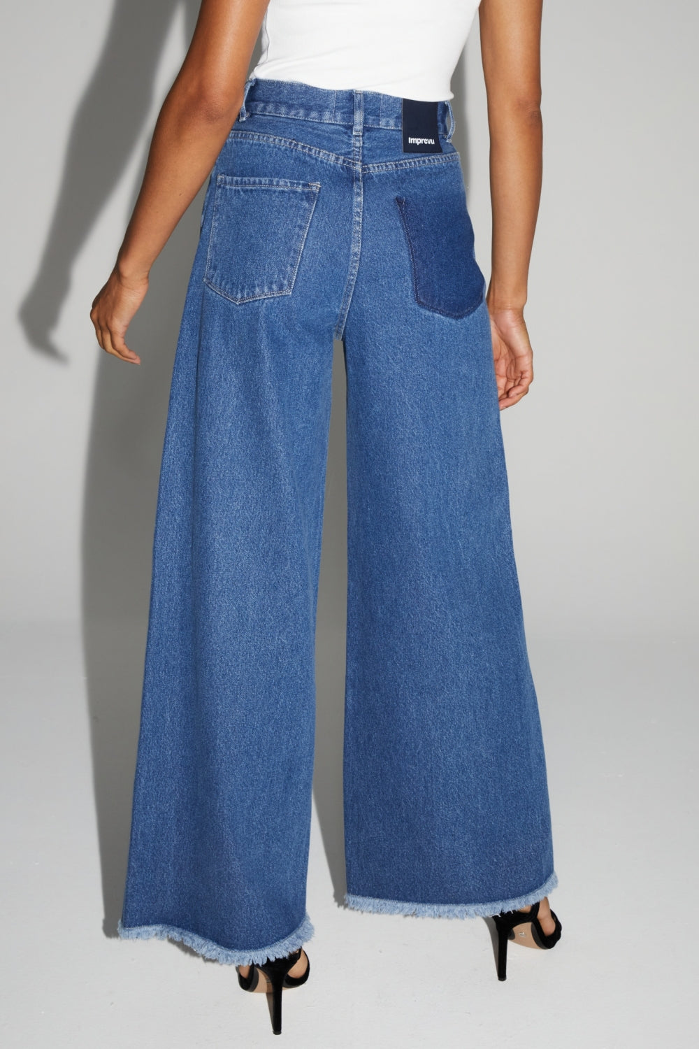 Denim Swiggy Palazzo Medium Blue Made In Portugal