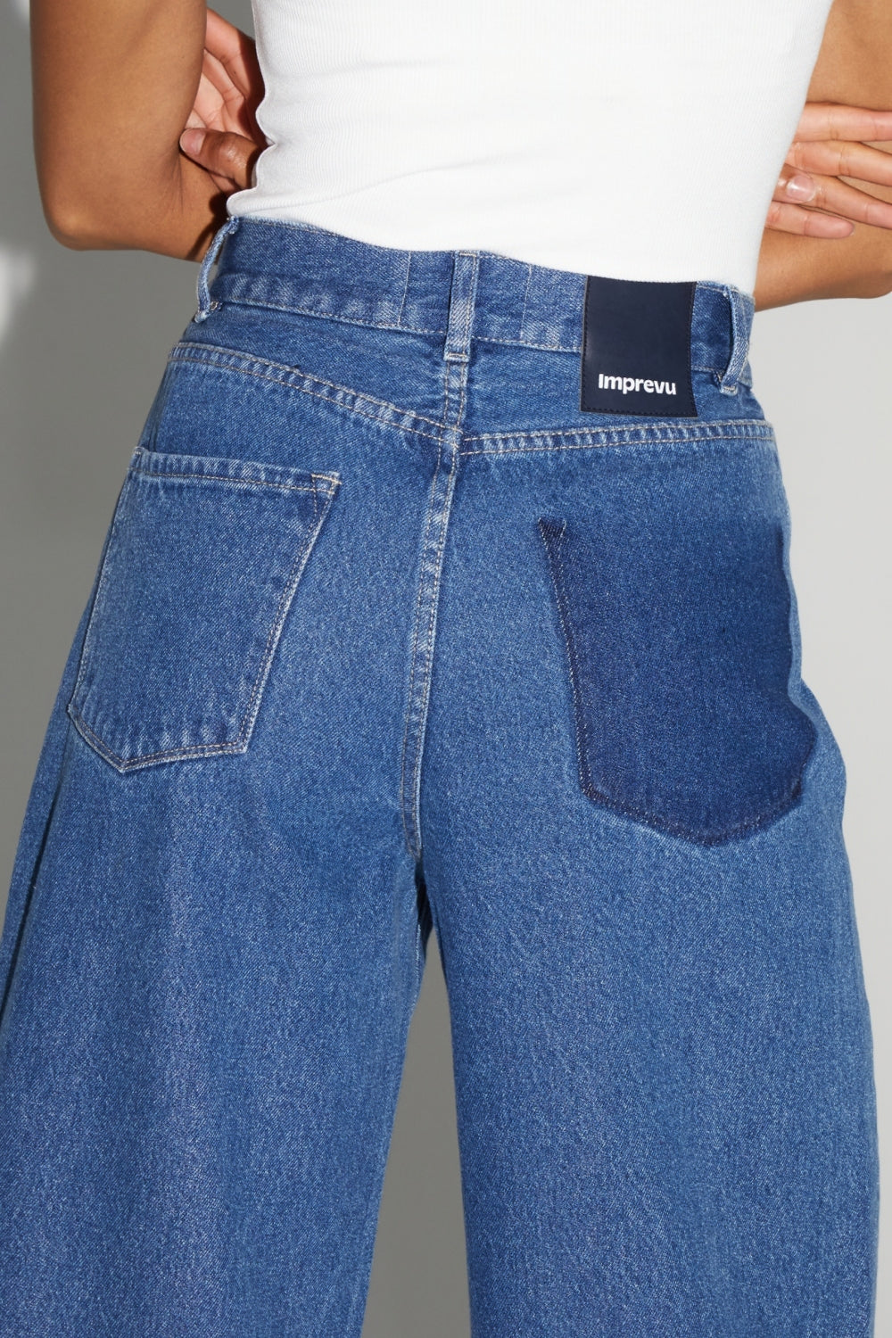 Denim Swiggy Palazzo Medium Blue Made In Portugal
