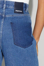 Denim Swiggy Palazzo Medium Blue Made In Portugal