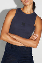 Théo Navy Speckled Top Made In Portugal