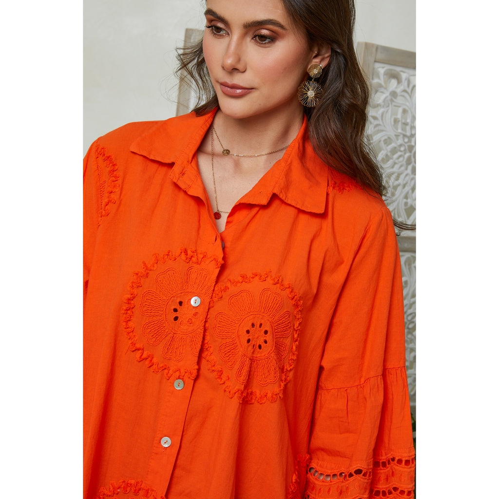 Chemise - Orange - Femme