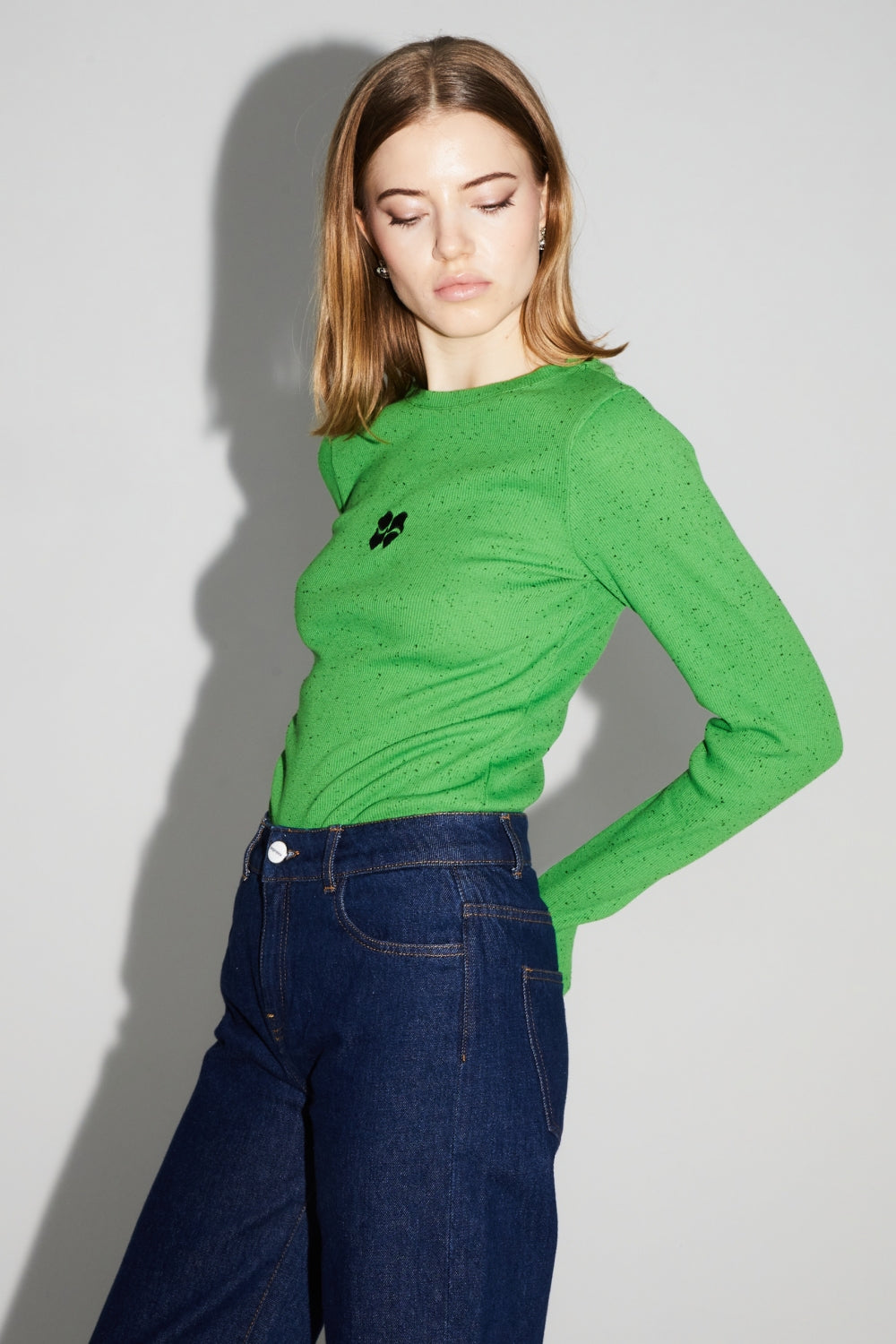 Hugo Green Speckled T-Shirt Made In Portugal