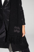 Chill Black Scarf 100% Extra Virgin Wool Made In Portugal