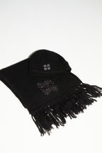 Chill Black Scarf 100% Extra Virgin Wool Made In Portugal