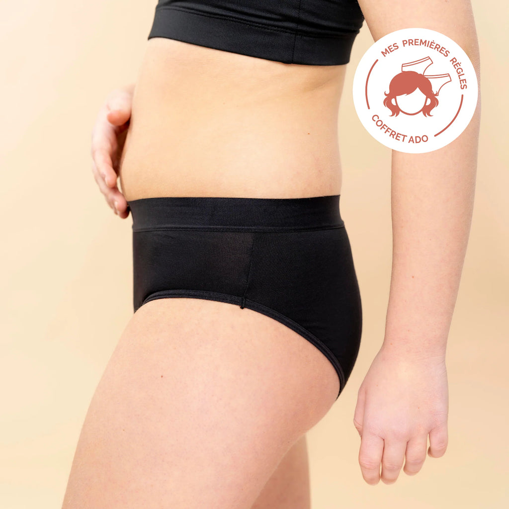 Volga: Mi primer período - Bragas menstruales de flujo medio - 3XS a XL