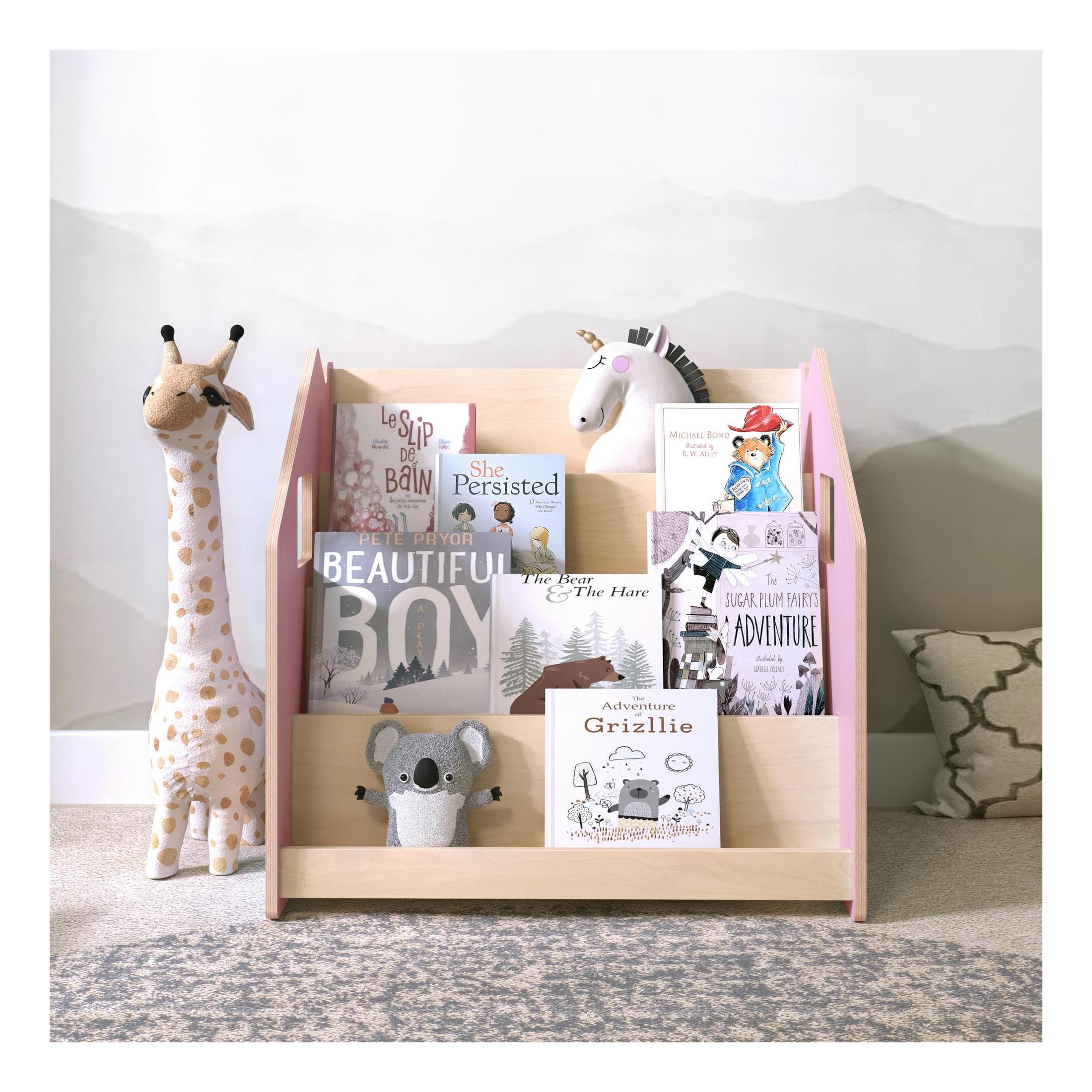Children's Bookcase – Light Blue & Pink